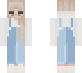 blonde overalls girl