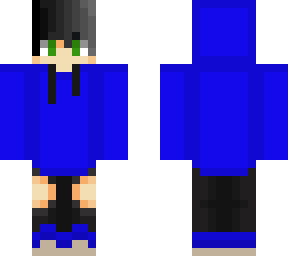 blue hoodie