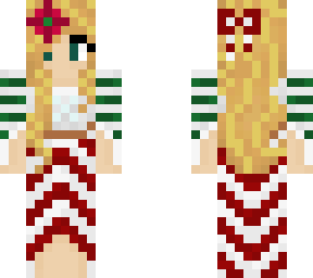 christmas skin- dress with stripes :)