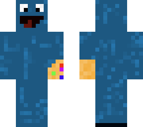 cookie monster with infinity gauntlet