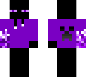enderman purple hoodie with fire fist