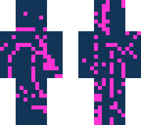 pink and dark blue man