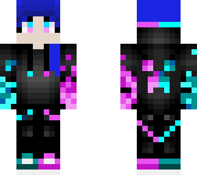purple and blue girl