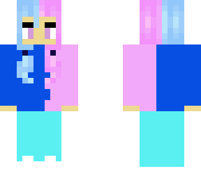 she is a pink and blue  girl