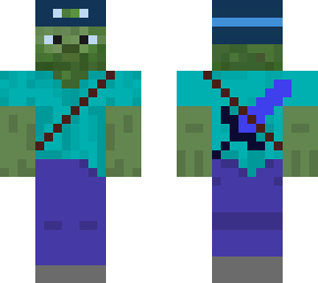 zombie teen with sword and bandolier
