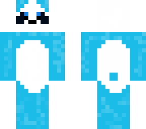 blue panda with headphones