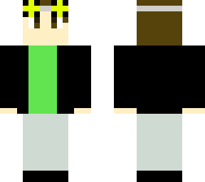 boy with green things