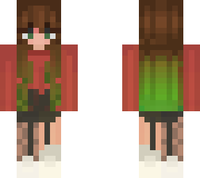 brown to green ombre girl