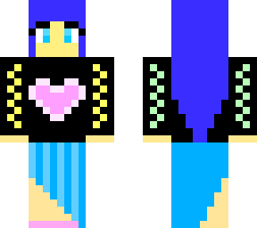 cute blue hair girl