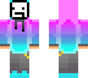 gradient hoodie with a mask