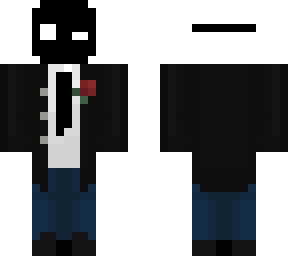 mask man in tux with some rose on the chest