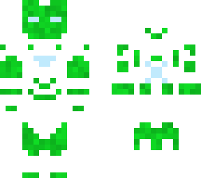 white and green iron man for @zygarde114