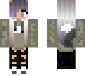 white wolf girl but hoodie