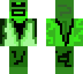 a man with green skin