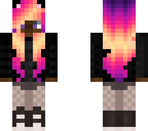black girl with colour hair