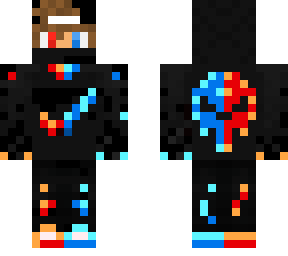 blue and red