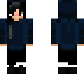blue hoodie girl