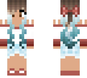 brown skin and hair with blue hair girl