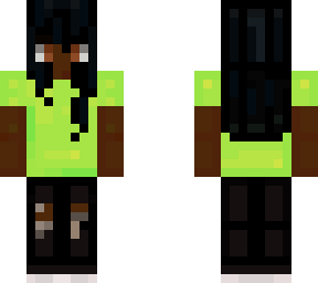 casual african american girl skin
