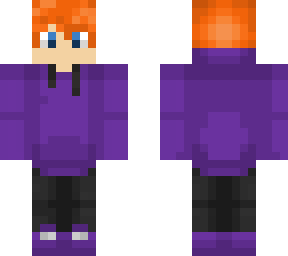 ginger boy with purpled jumper