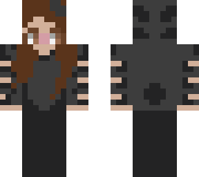 panda girl vers.2 (black, grey) (w/bow)