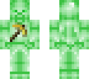 pickaxe green steve