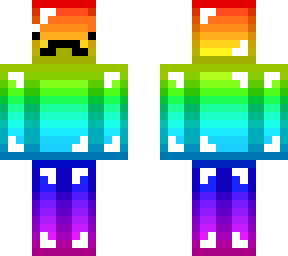 rainbow derp with mumbo mustachio
