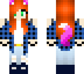 red haired purple wolf