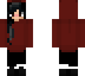 red hoodie girl