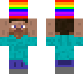 steve carrying a rainbow