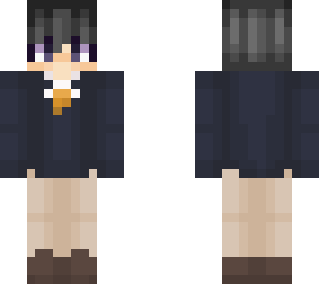black haired schoolboy