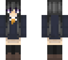 black haired schoolgirl