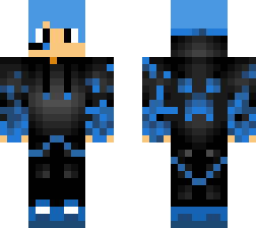 blue fire gamer boy