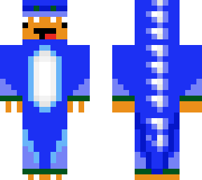 dino in blue pjs