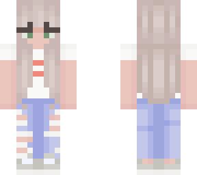girl with supreme shirt and ripped jeans