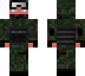 military i have red skin and blue hair
