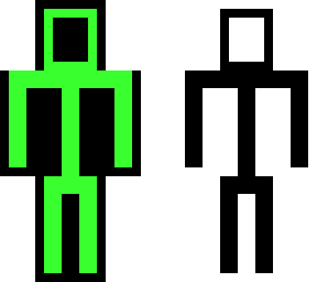 nylon and black color stick figure