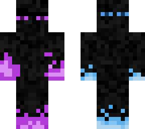 purple + bule fire ender man