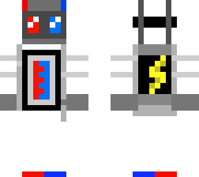 red & blue robot