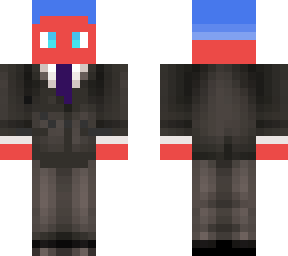 red-skinned suit wearer