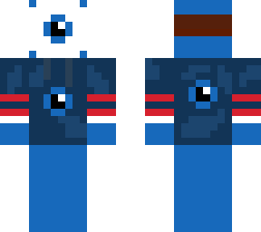white mask-blue hoodie-blue eye