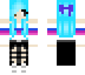 aqua haired girl