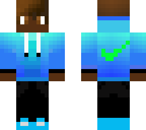 black and blue nike boy