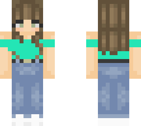 blue jean and green top