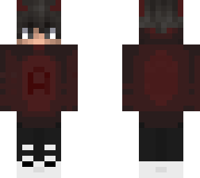 cute red boy with wolf ears