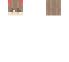 echo's head (light brown hair; red horns)
