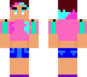 girl in summer attire and dyed hair
