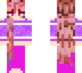 girl with crop top pink skirt and barefoot
