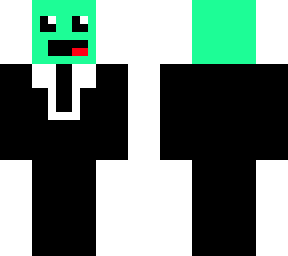 green smiley in tux
