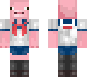 minecraft pig school girl
